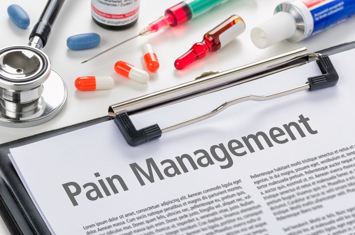 Pain Management written on a clipboard Pain Management written on a clipboard